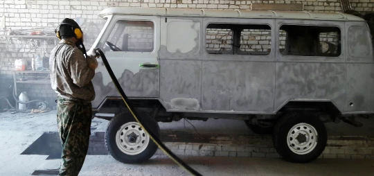 Пескоструйная обработка автомобиля